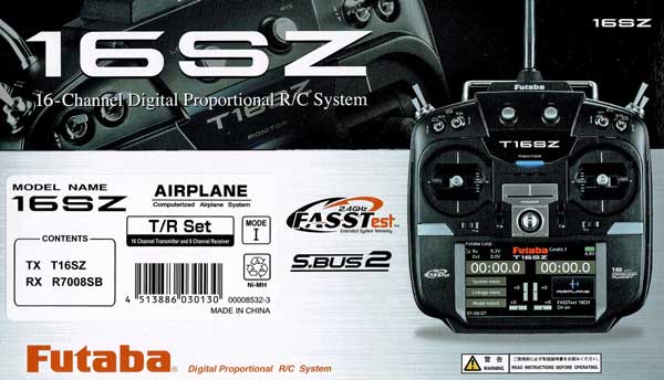 FUTABA 16SZ 飛行機用T/Rセット【初売り】